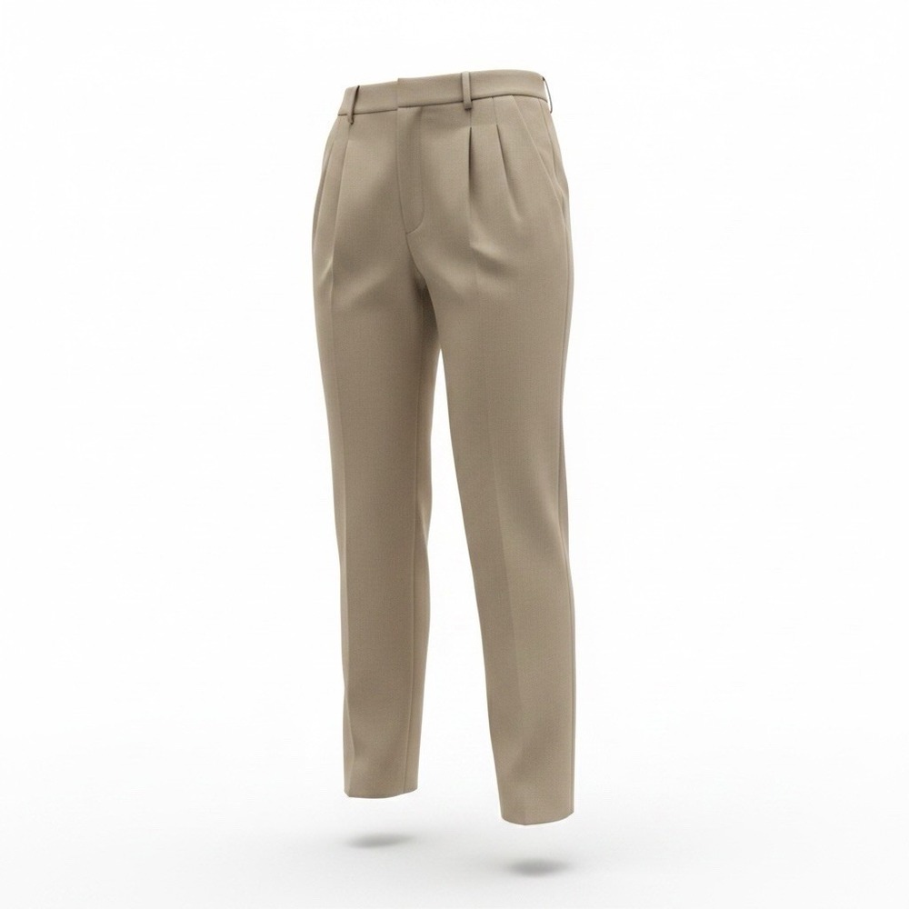 Sag Harbor Petite Pleated Straight Leg Pants Women 6 Brown High Rise F92076